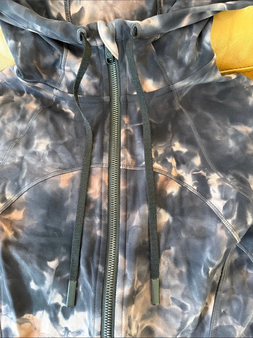 Lululemon Hooded Define Jacket Nulu Sz 8 Diamond Dye Graphite Grey Pink Pastel
